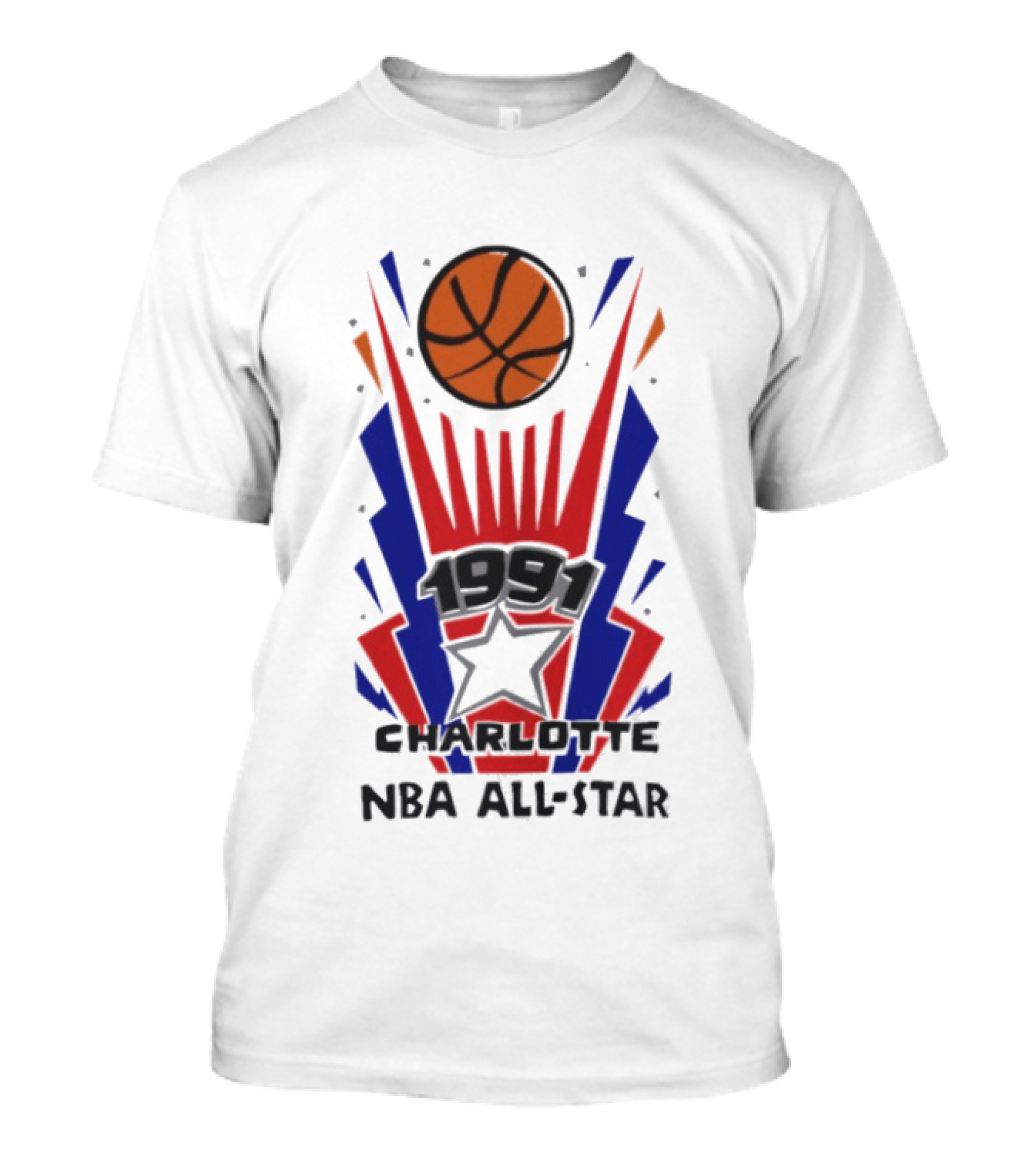 1991 Charlotte NBA All Star Basketball Event T-Shirt
