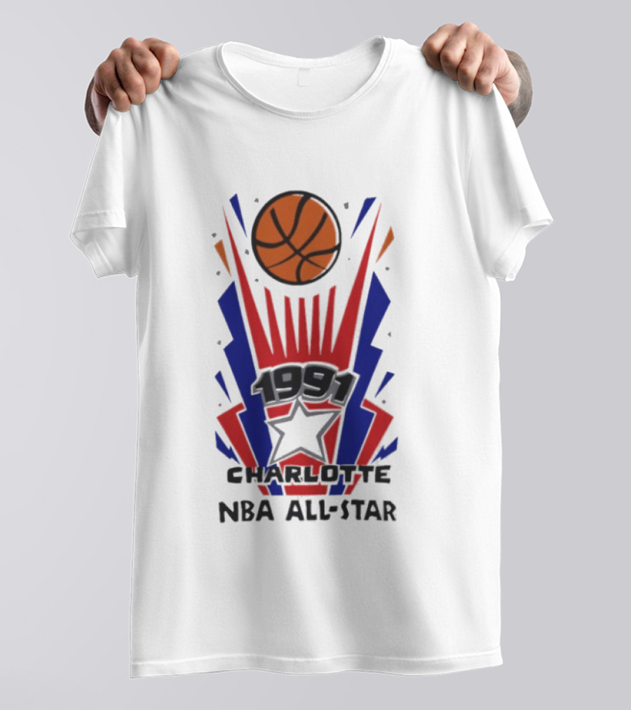 1991 Charlotte NBA All Star Basketball Event T-Shirt