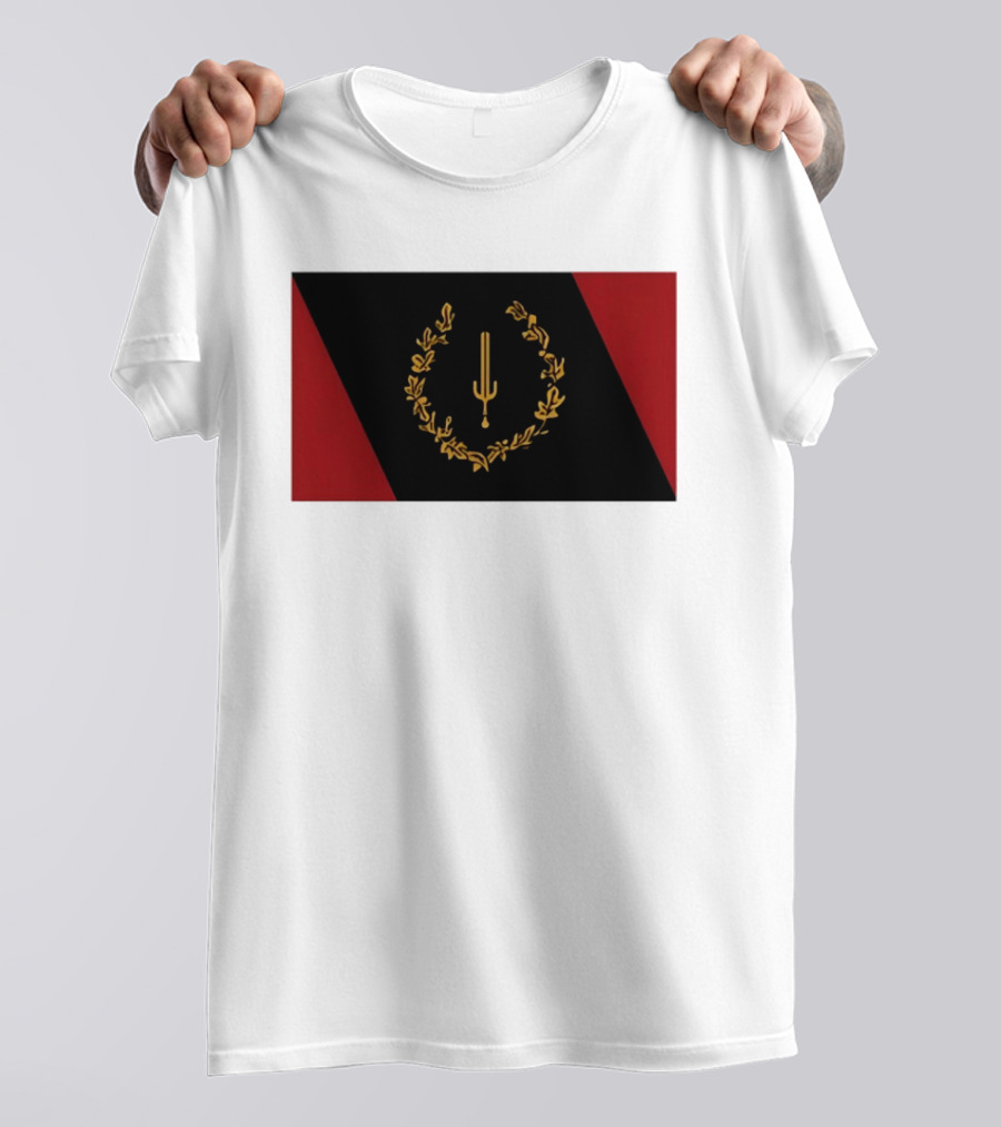 Black American Heritage Flag Laurel Wreath And Torch T-Shirt