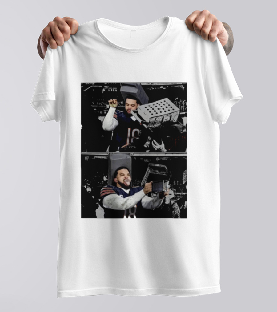 Caleb Cheese Grater Chicago Bear Football Fan Meme T-Shirt