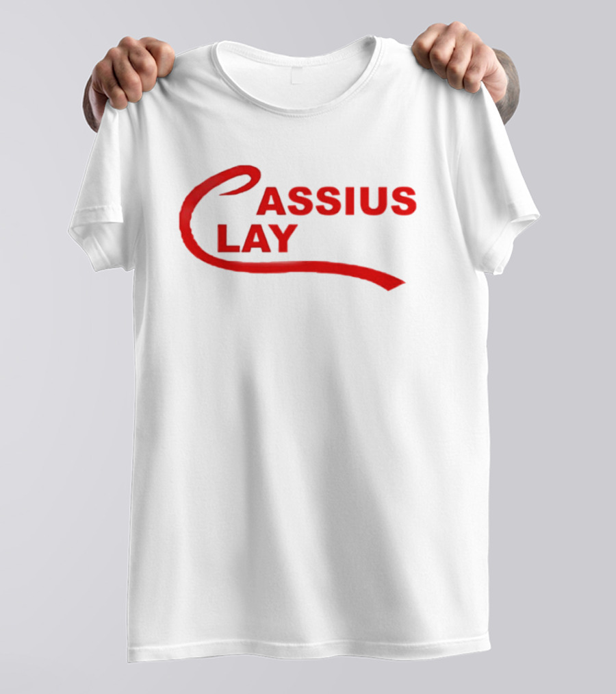 Cassius Clay Muhammad Ali Red Text Stylish Nostalgic T-Shirt