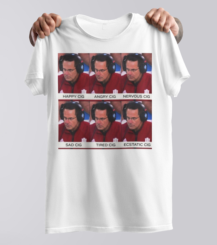 Coach Cignetti Happy Angry Nervous Sad Tired Ecstatic Meme T-Shirt