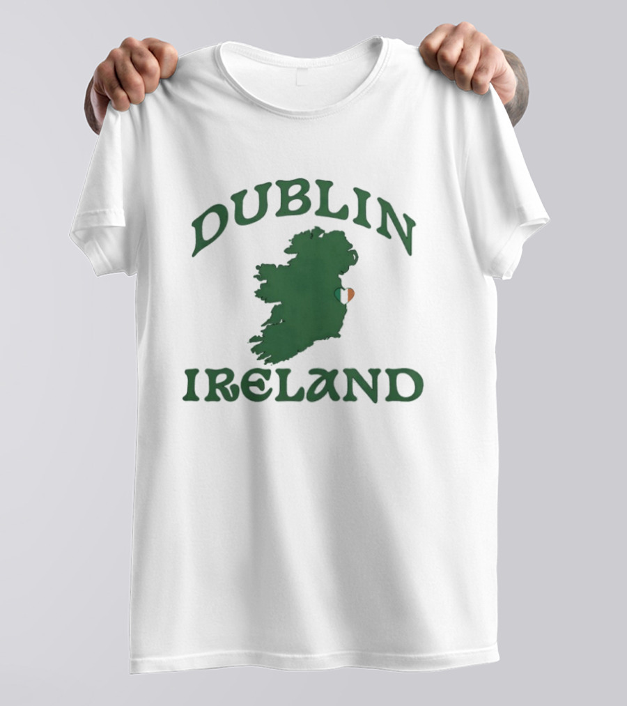 Dublin Ireland Map St Patrick's Day Irish Charm T-Shirt