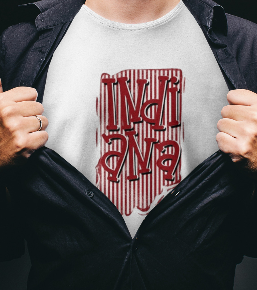 Indiana Stripe Hoosiers Football Indiana T-Shirt