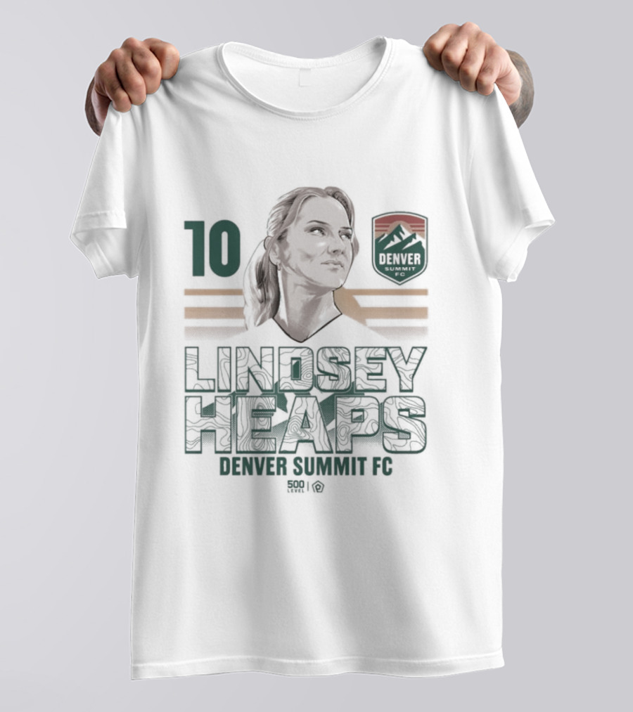 Lindsey Heaps 10 Denver Summit FC Vector T-Shirt