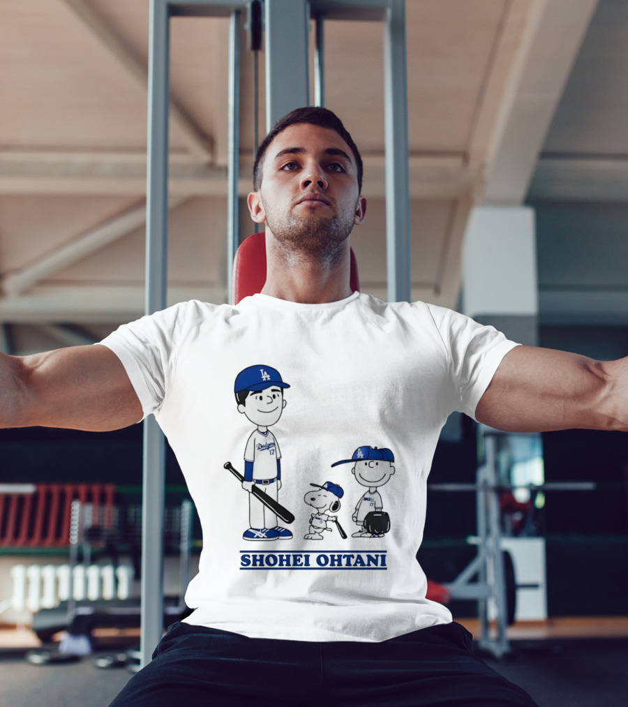Snoopy Shohei Ohtani Los Angeles Dodgers Baseball Peanuts T-Shirt