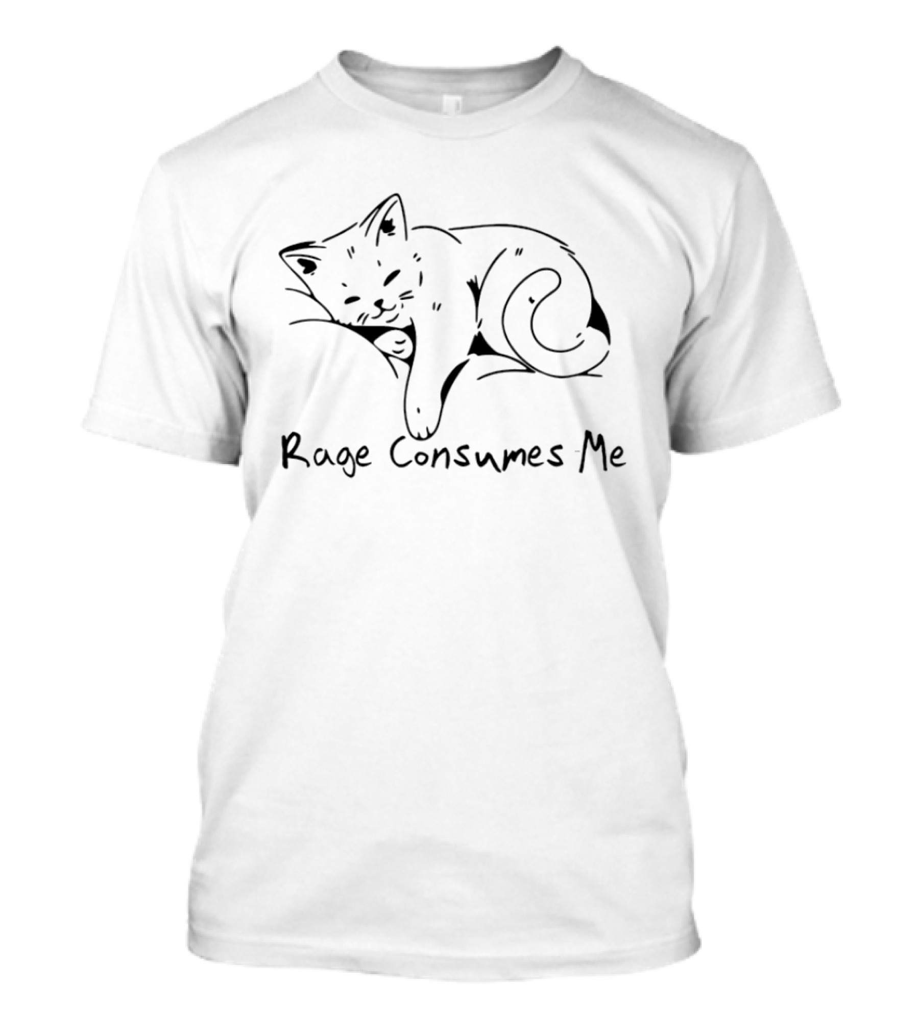 Rage Consumes Me Kitten Cat Cute Sleeping Feline T-Shirt