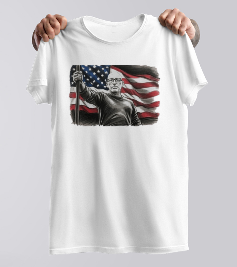 Scott Adams Holding American Flag Patriotic T-Shirt