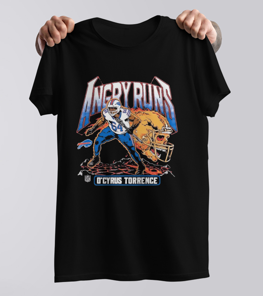 Angry Runs O'Cyrus Torrence Buffalo Bills NFL Power Charge T-Shirt