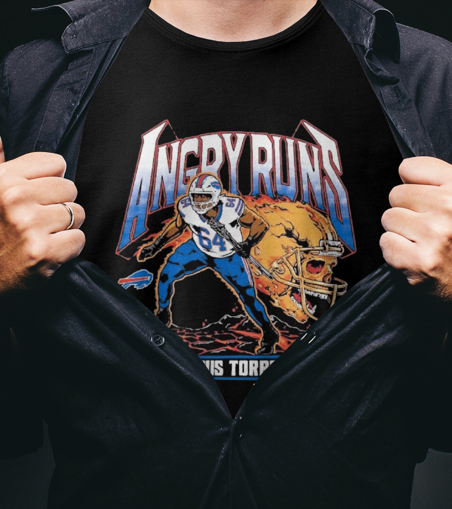 Angry Runs O'Cyrus Torrence Buffalo Bills NFL Power Charge T-Shirt