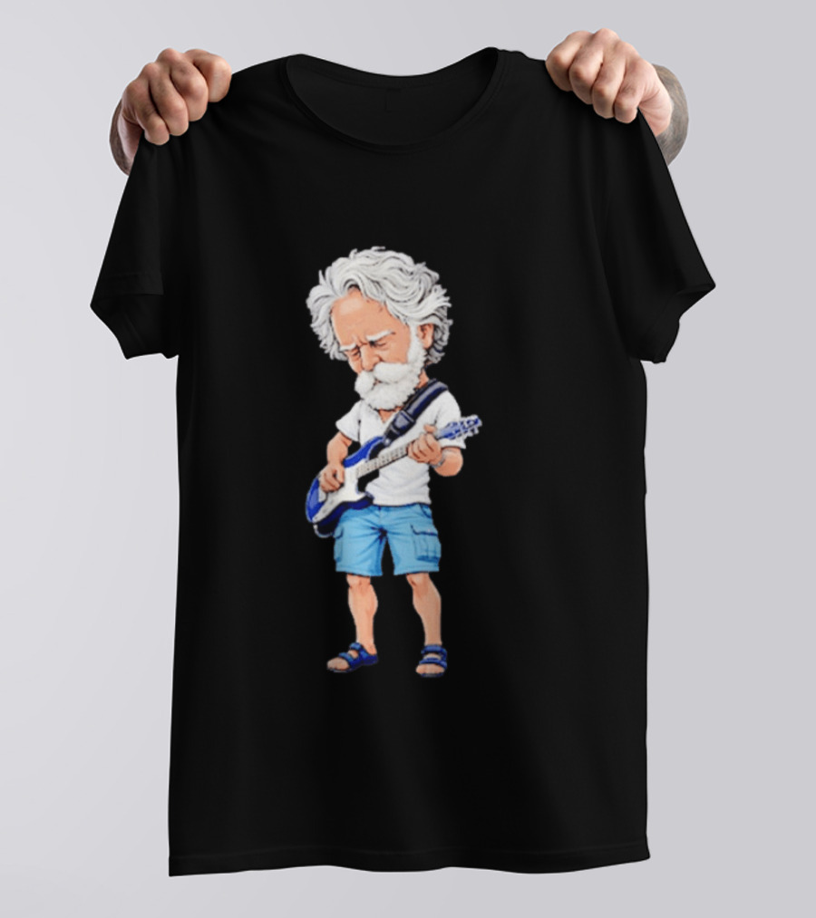 Bob Weir Guitar Character Playing Electric Guitar T-Shirt
