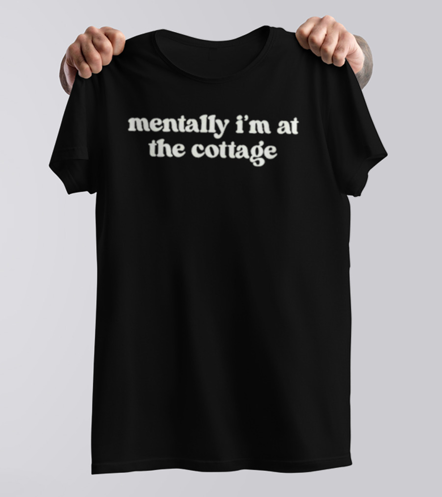 Bookish Hockey Romance Mentally I'm At The Cottage Cozy Swea T-Shirt