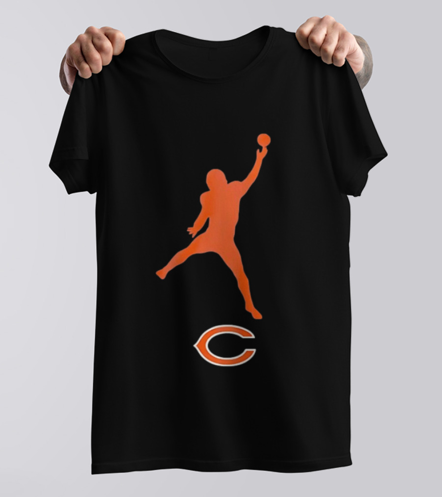 Caleb Williams The Iceman Chicago Jump Pass Football T-Shirt