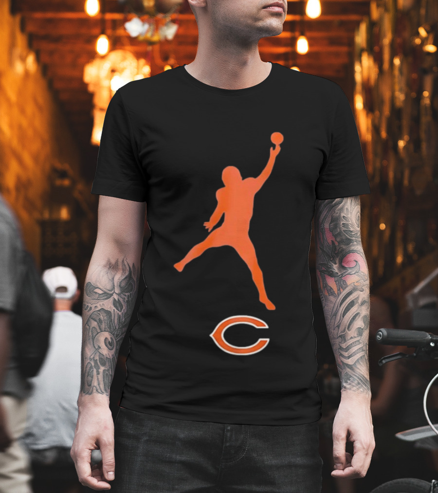 Caleb Williams The Iceman Chicago Jump Pass Football T-Shirt