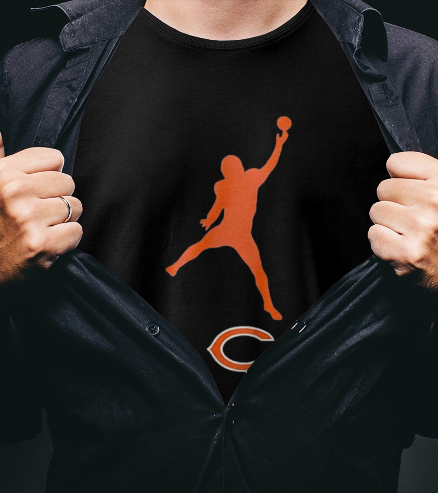 Caleb Williams The Iceman Chicago Jump Pass Football T-Shirt