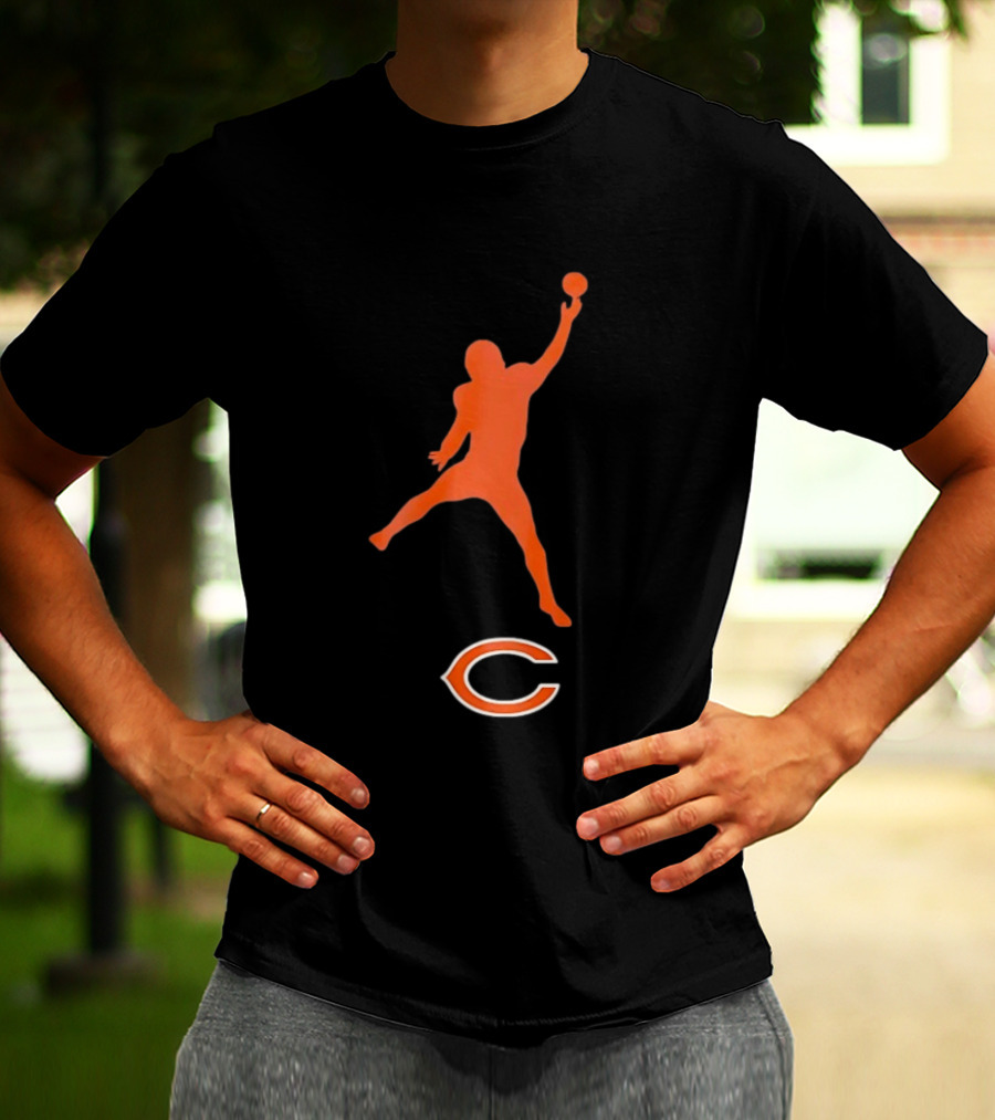 Caleb Williams The Iceman Chicago Jump Pass Football T-Shirt