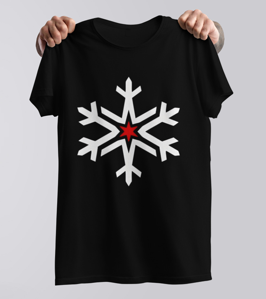 Chicago Iceman Snowflake Red Star T-Shirt