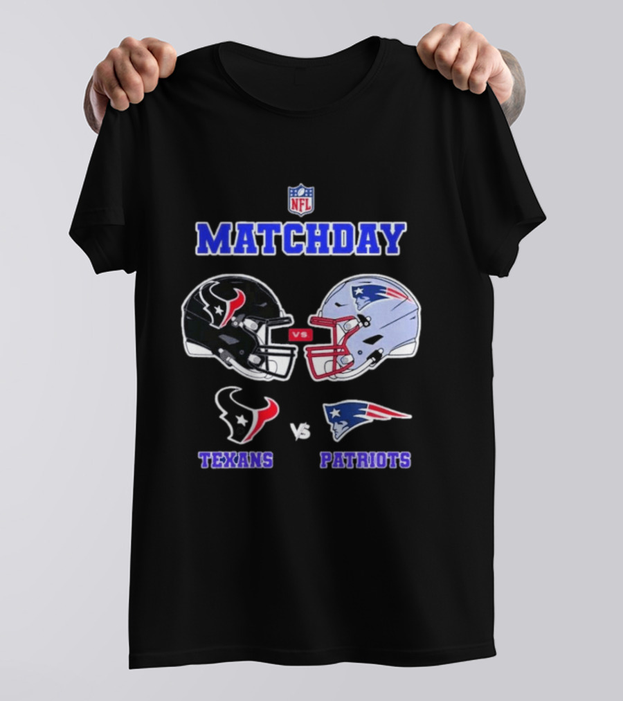 NFL Matchday Houston Texans Vs New England Patriots January 18 Gillette Stadium Rivalry Edition T-Shirt