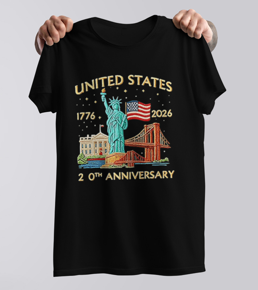 United States 250th Anniversary Statue Of Liberty White House 1776 2026 T-Shirt