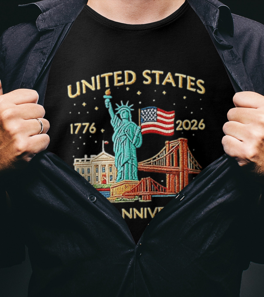 United States 250th Anniversary Statue Of Liberty White House 1776 2026 T-Shirt