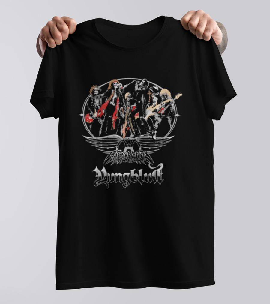 Aerosmith Yungblud Skeleton Band T-Shirt