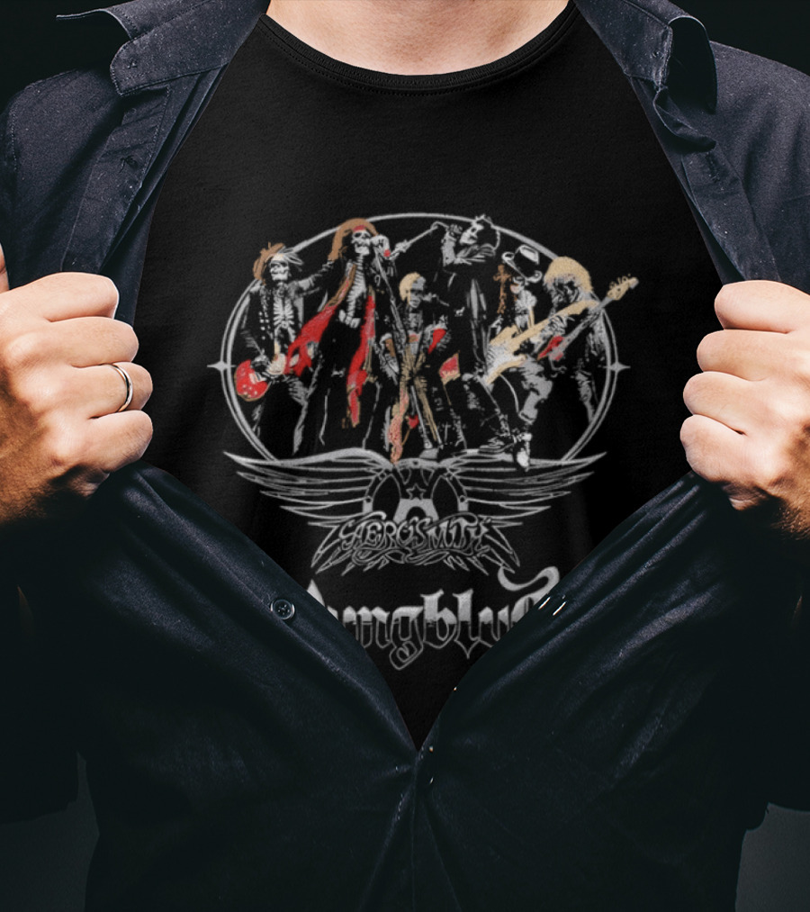 Aerosmith Yungblud Skeleton Band T-Shirt
