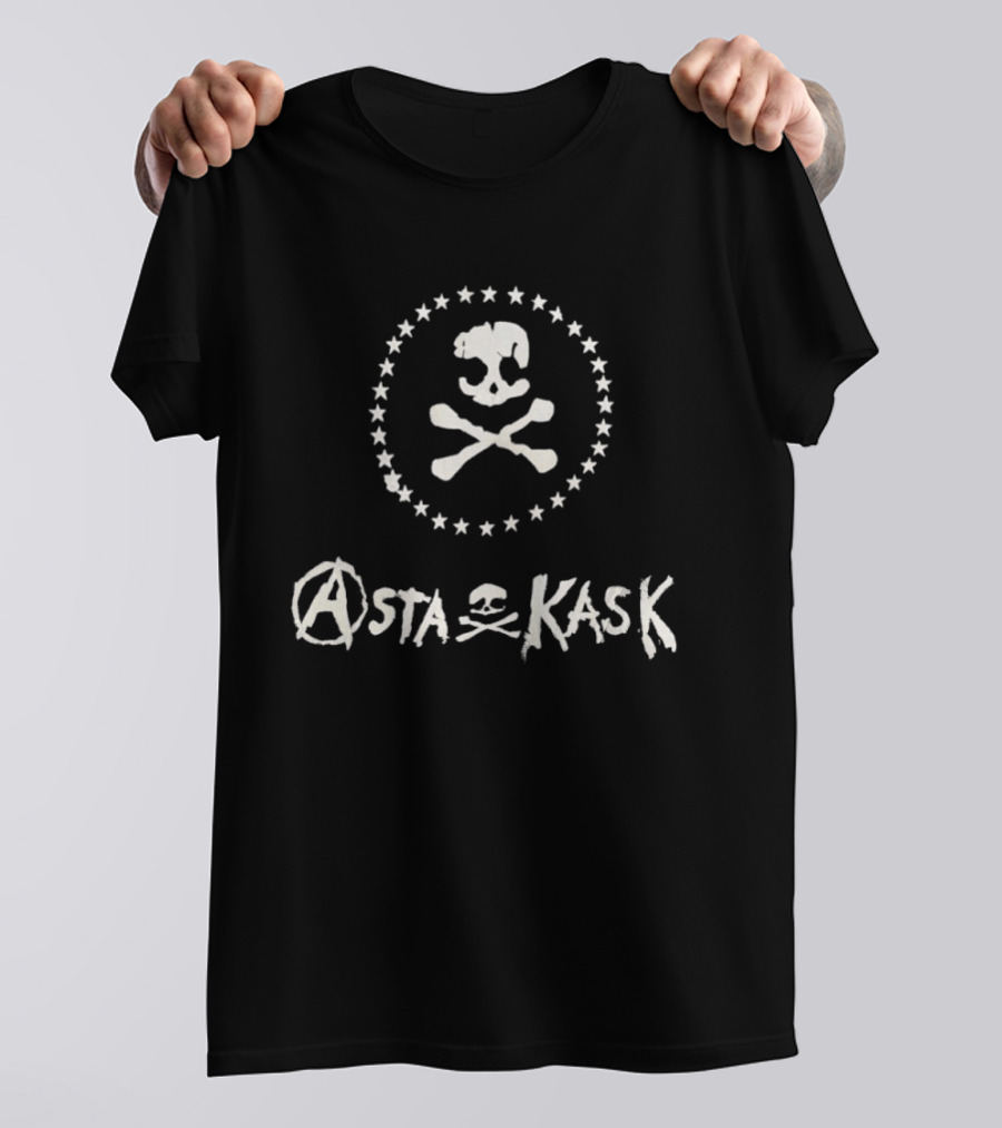 Asta Kask Skull And Crossbones With Stars T-Shirt