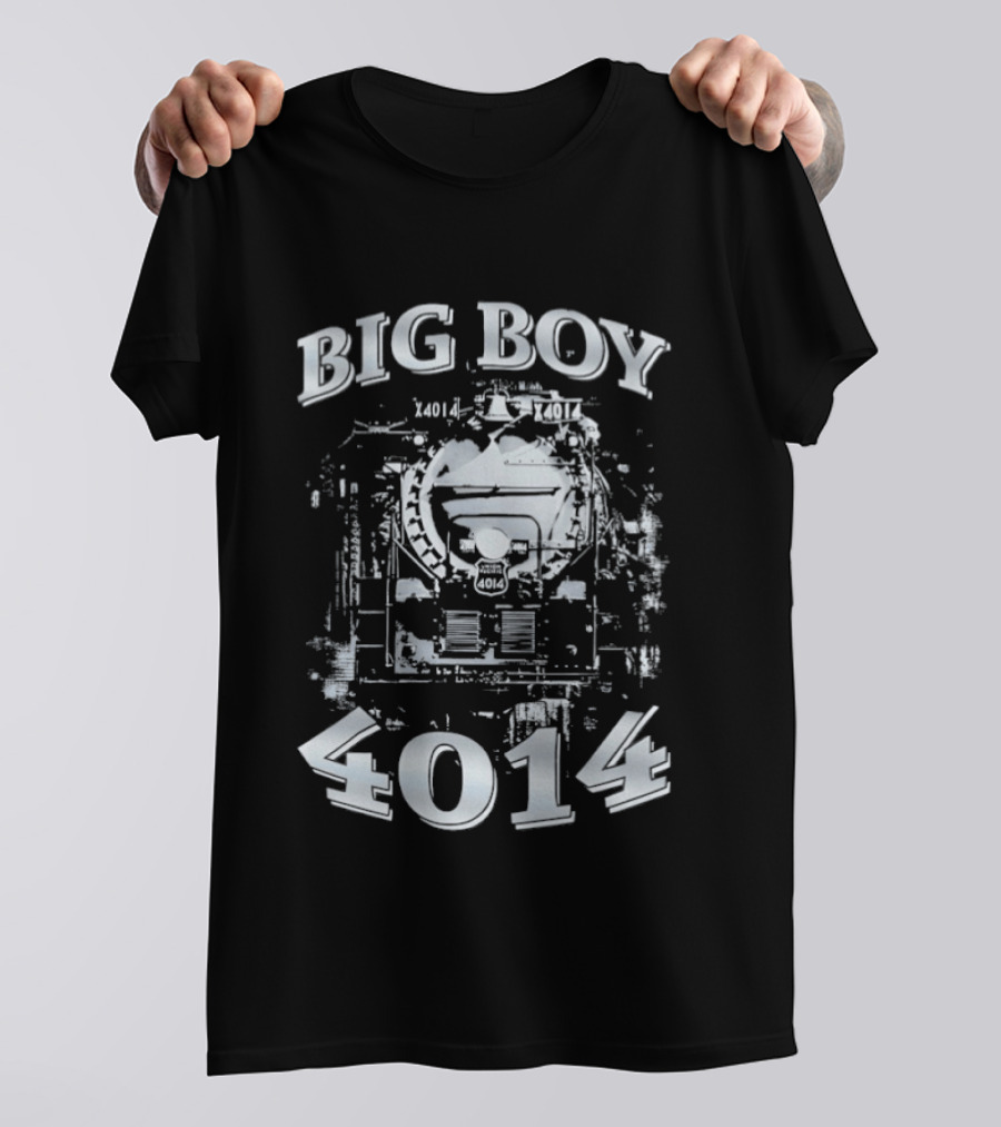 Big Boy 4014 Train Locomotive Blueprint T-Shirt