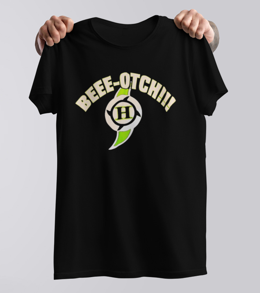 Beee Otch Hurricane Helms Symbol H Spinner T-Shirt