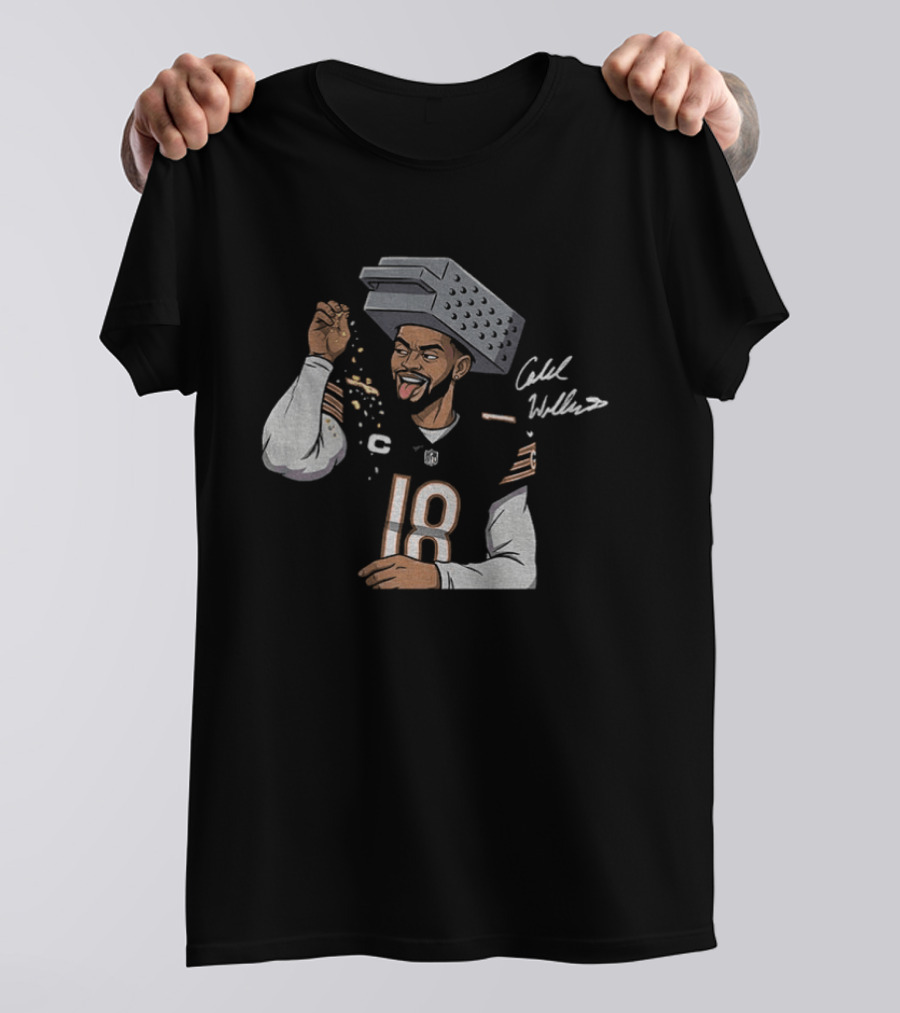 Caleb Williams Cheese Grating Chicago Bears Bear Down 18 Jersey T-Shirt