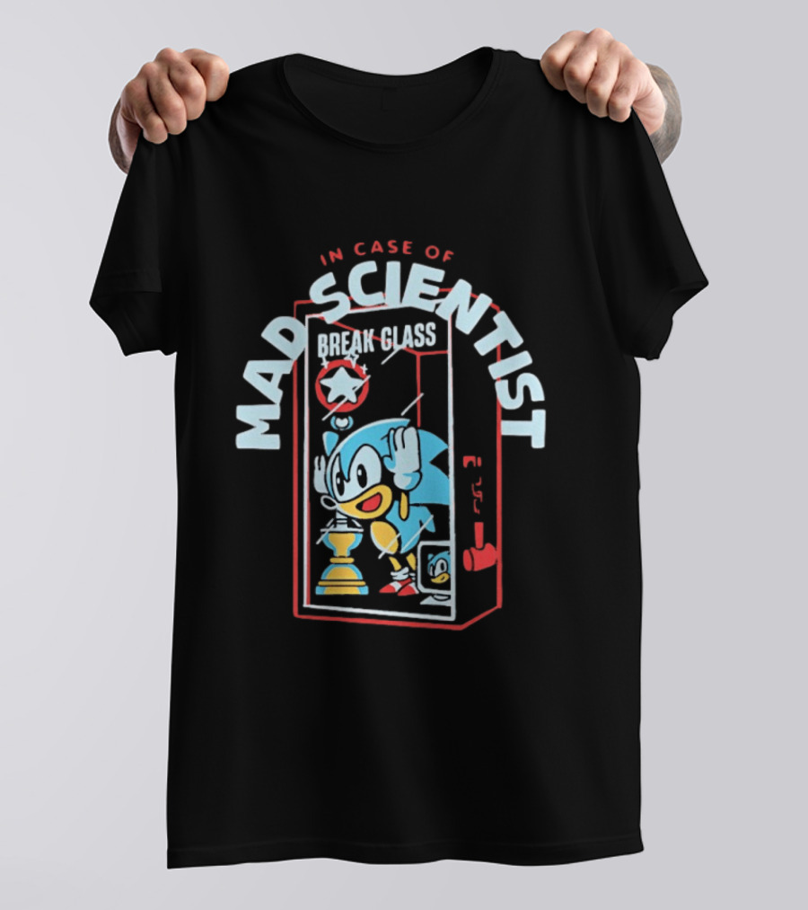 In Case Of Mad Scientist Break Glass Sonic Emergency Box T-Shirt