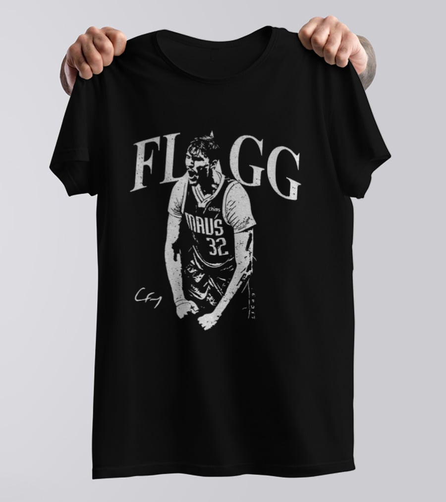 Cooper Flagg Mavs 32 Basketball Flgg Text Cfy Signature T-Shirt