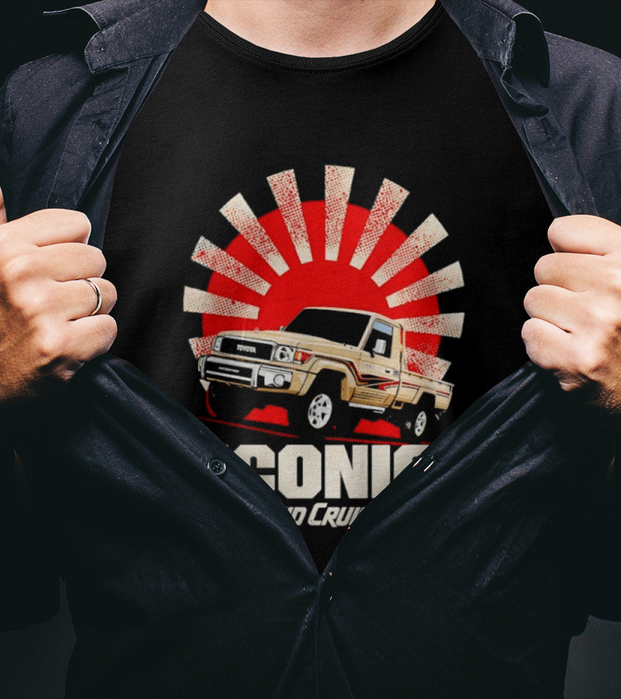 Iconic Toyota Land Cruiser Vintage Sunburst T-Shirt