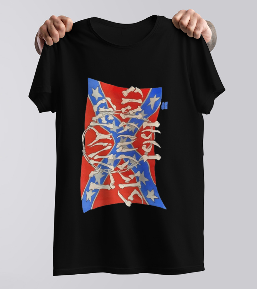 Lynyrd Skynyrd 1991 Confederate Flag Skeleton Bones T-Shirt