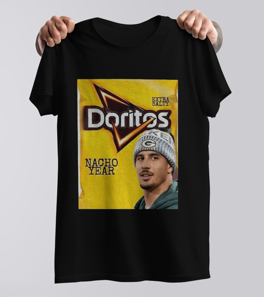 Doritos Nacho Year Extra Salty Green Bay Packers Football Beanie T-Shirt