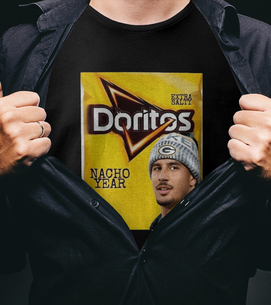 Doritos Nacho Year Extra Salty Green Bay Packers Football Beanie T-Shirt