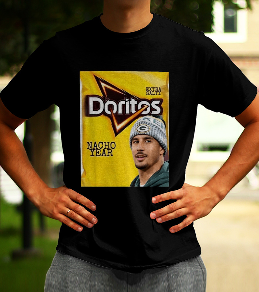 Doritos Nacho Year Extra Salty Green Bay Packers Football Beanie T-Shirt