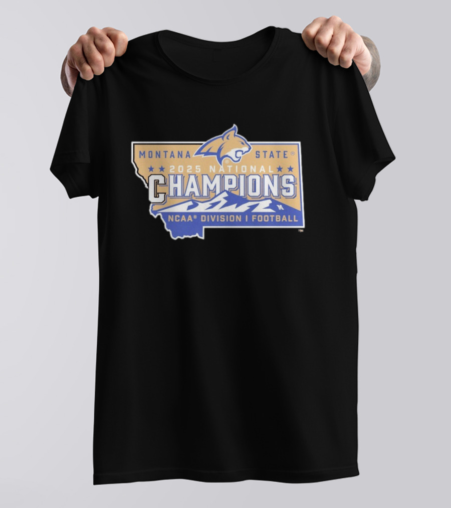 Montana State Bobcats 2025 National Champions NCAA Division I Football T-Shirt