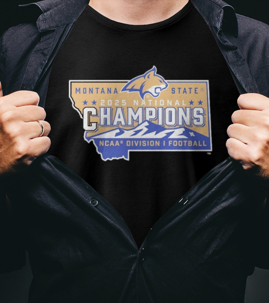 Montana State Bobcats 2025 National Champions NCAA Division I Football T-Shirt