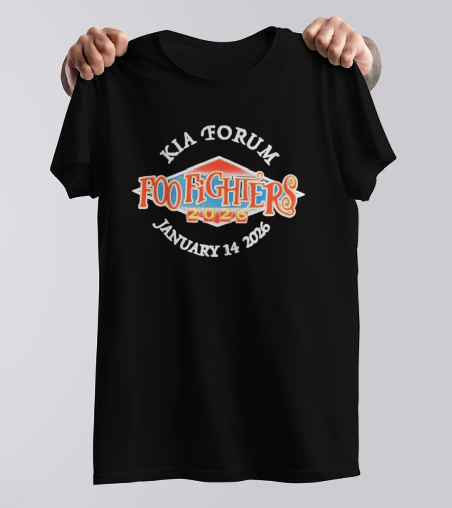 Kia Forum Foo Fighters January 14 2026 Event T-Shirt