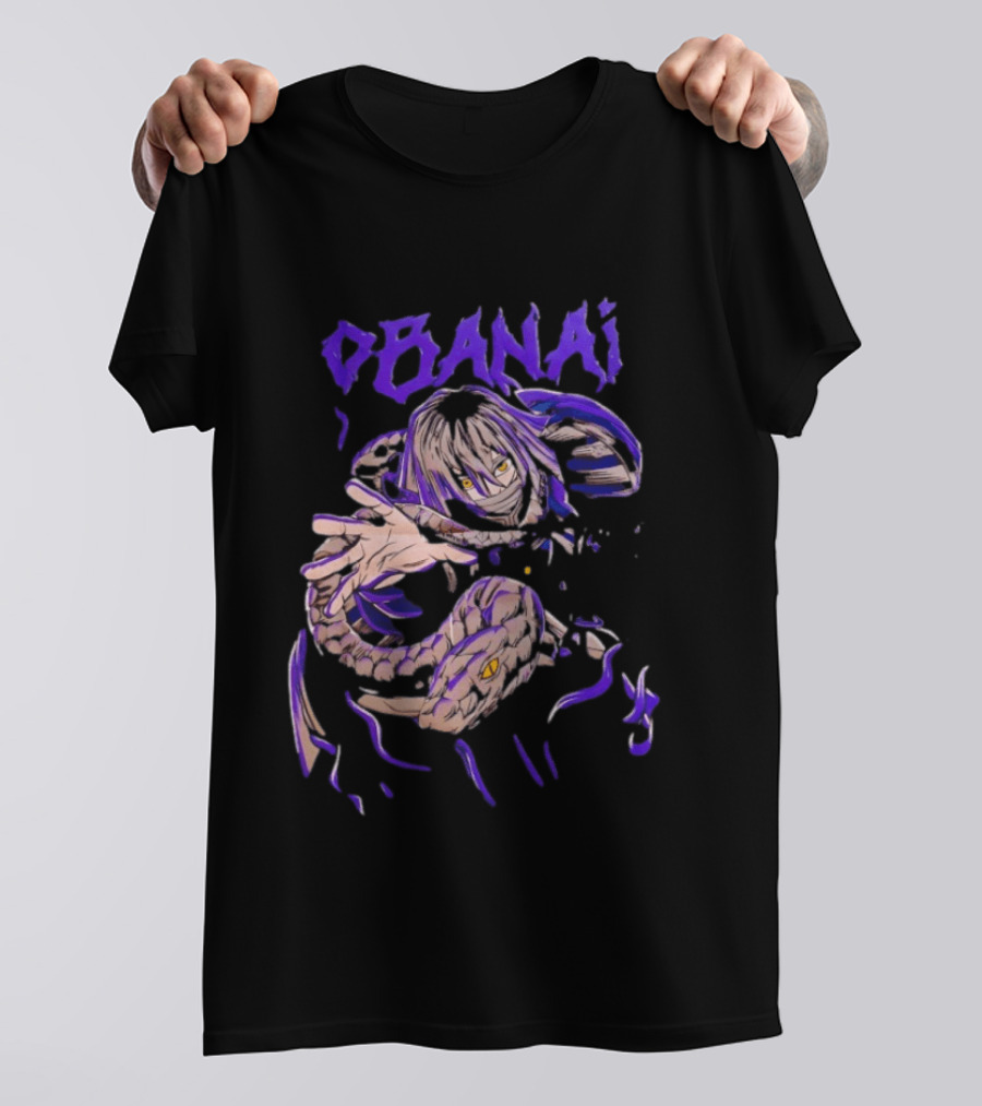 Obanai Iguro Snake Illustration From Demon Slayer Kimetsu No Yaiba Anime T-Shirt