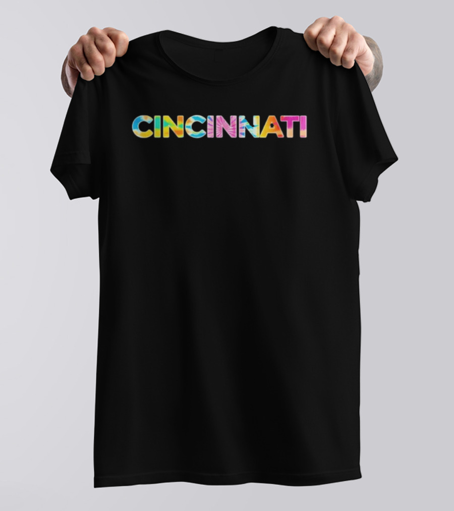 Cincinnati Tie Dye Rainbow T-Shirt