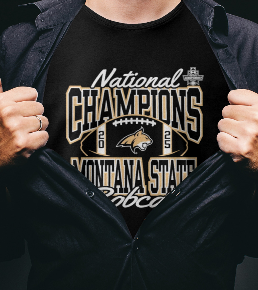 Montana State Bobcats National Champions 2025 Football Victory T-Shirt