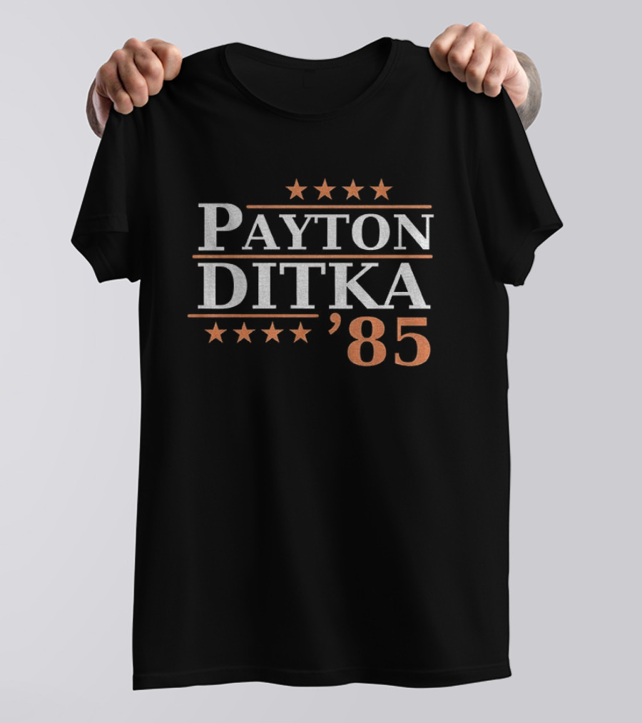 Walter Payton Mike Ditka Chicago Bears 1985 Payton Ditka '85 T-Shirt