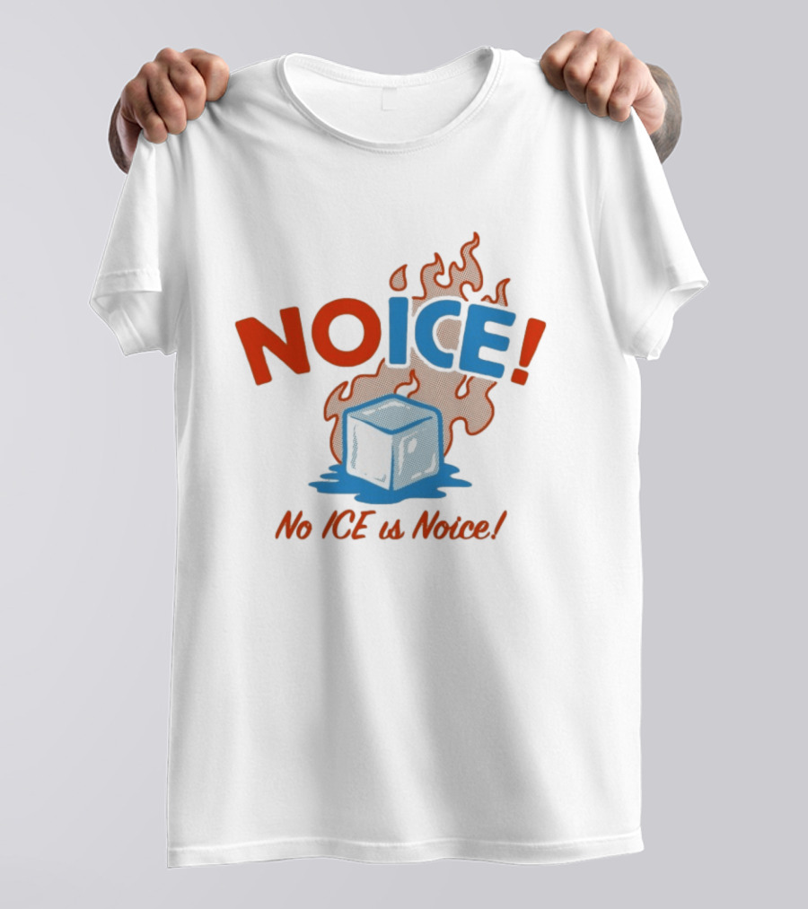 No ICE Noice Ice Cube Flame Fun Playful T-Shirt