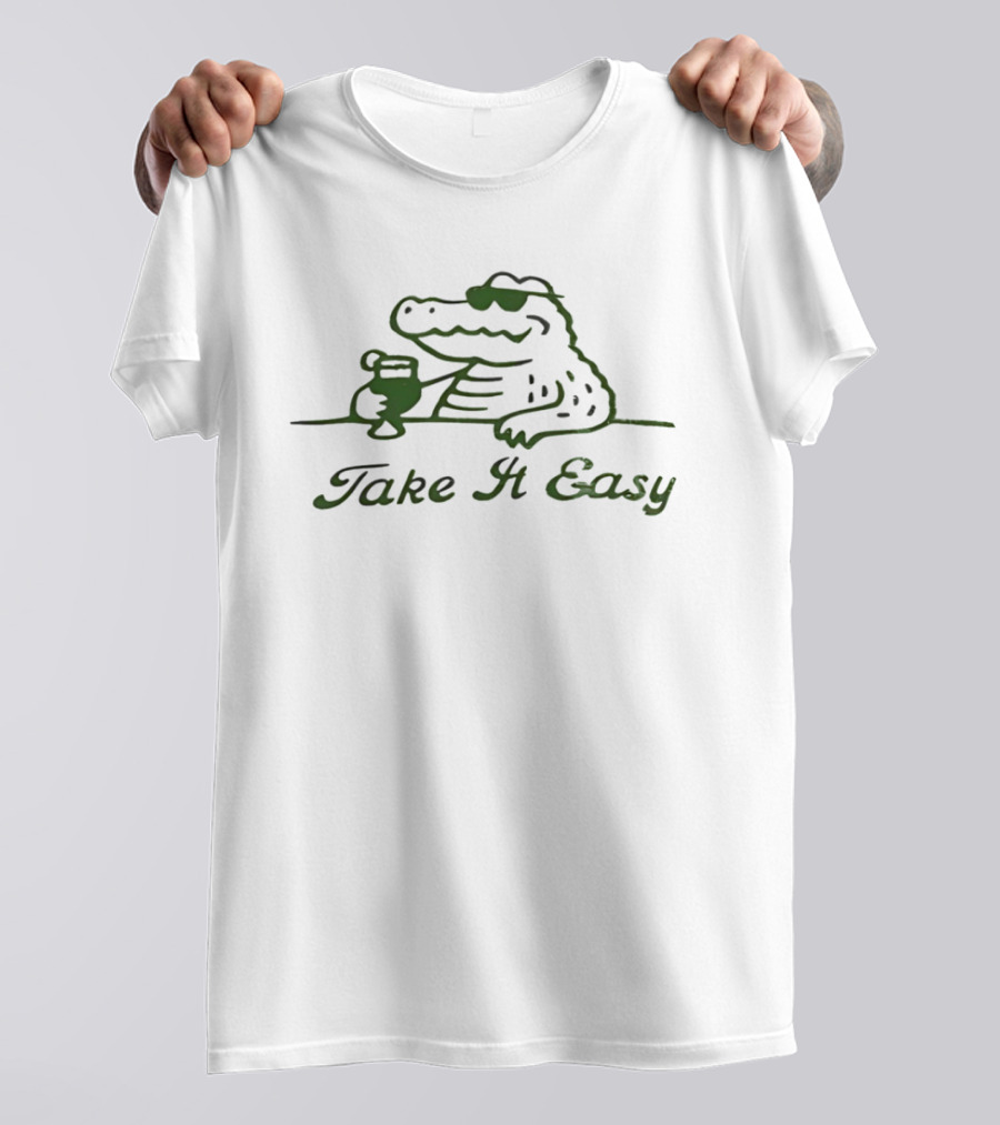 Crocodile Take It Easy Tropical Vibes T-Shirt