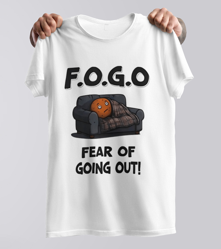 F.O.G.O Couch Potato Humor Fear Of Going Out T-Shirt