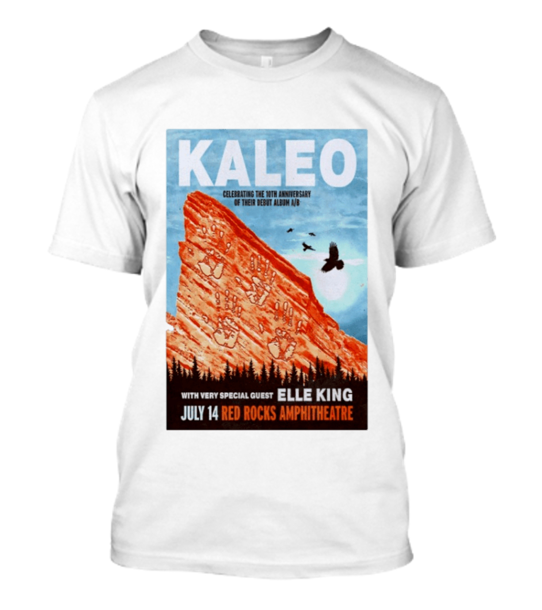 Kaleo Celebrating 10th Anniversary A/B With Guest Elle King July 14 Red Rocks Amphitheatre T-Shirt