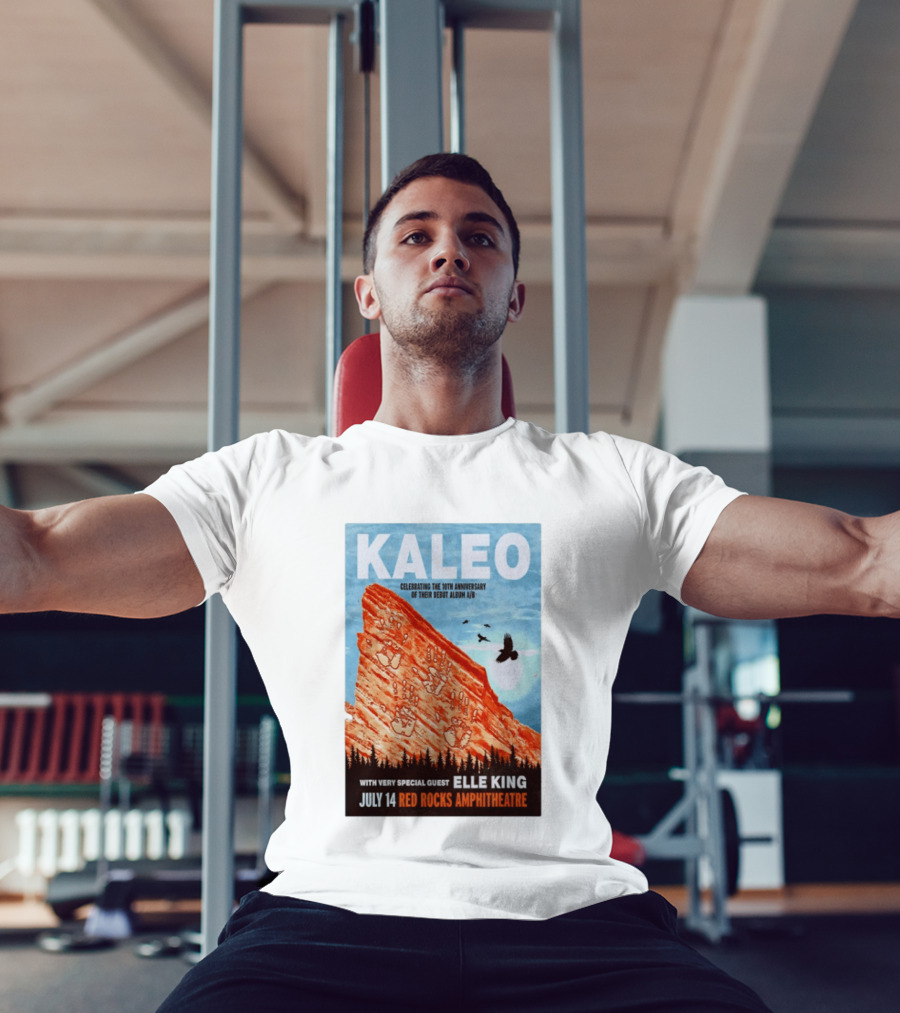 Kaleo Celebrating 10th Anniversary A/B With Guest Elle King July 14 Red Rocks Amphitheatre T-Shirt