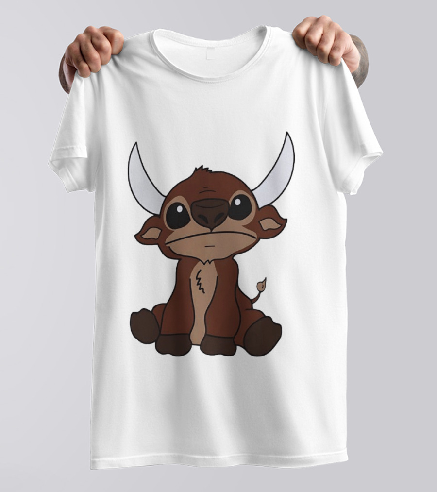 Minotaur Buffalo Bills Cute Cartoon Minotaur Character With Big Horns T-Shirt